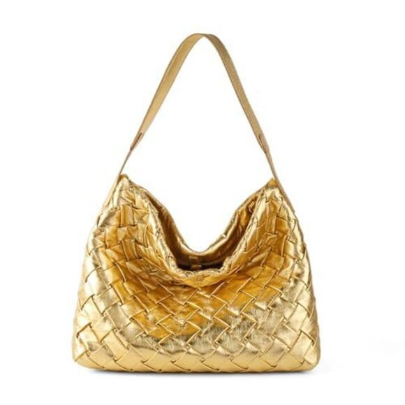 Chic Boston Satchel Woven Vegan Textured Handbags Female Satchel Messenger - Picture 7 of 7